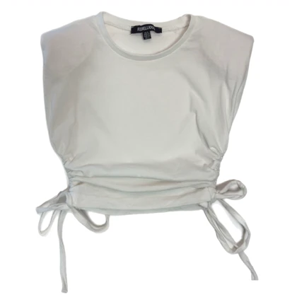 کراپ تیشرت با پد سرشانه زنانه برند ربلیوس Rebellious