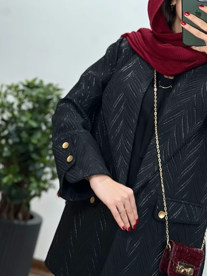 مانتو مجلسی ژاکارد طوطیا