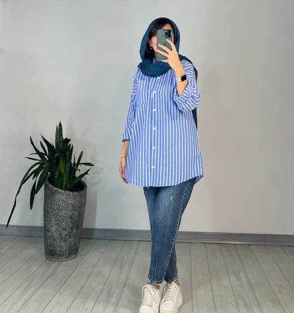 مانتو راه راه کفشدوزک 1