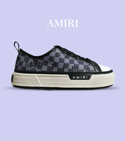 کفش اسنیکرزمشکی خاکستری Amiri Checkered مدل 5987