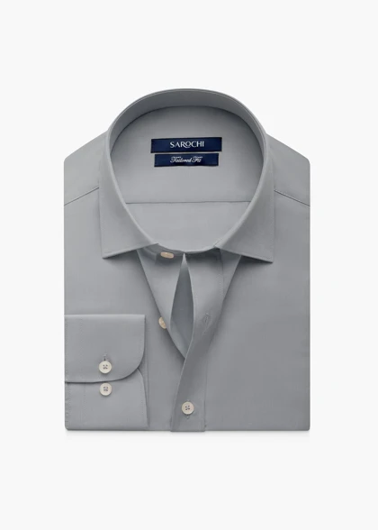 پیراهن کلاسیک فلورا ساده طوسی