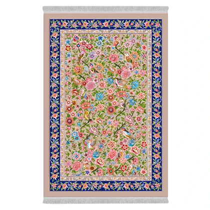 فرشینه از جنس پارچه هازان مخمل ترک طرح سنتی و مدرن برند دفه کد DAMG584