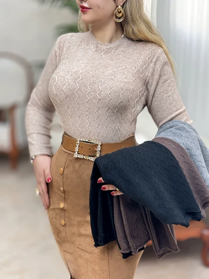 بلوز بافت زیگزاگی 2432