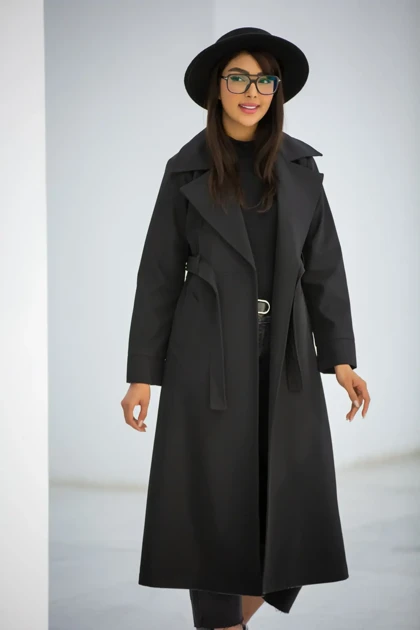 بارانی بلند یقه انگلیسی