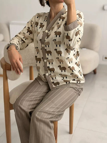 ست بلوز شلوارراحتی 3263