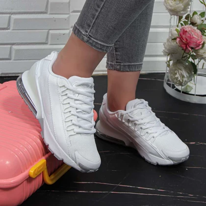 کتانی اسپرت ست مردانه زنانه رنگ سفید مدل نایک ایر nike air max pulse کپسول دار