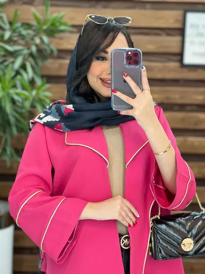 مانتو یقه دوبل مغزی دوزی