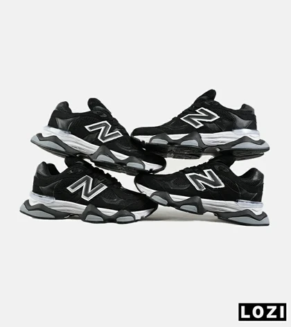 کفش کتانی مردانه و زنانه مشکی سفید NEW BALANCE 9060