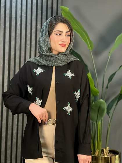 مانتو سنگدوزی سوین کد 1697