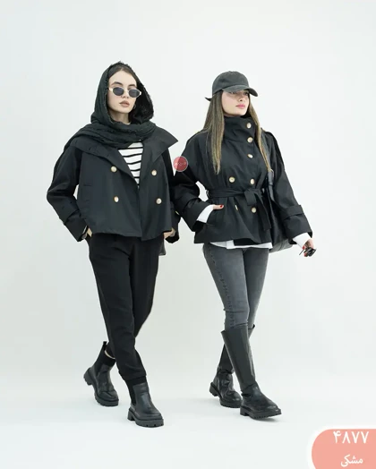 بارانی یقه ایستاده ژینا 4877