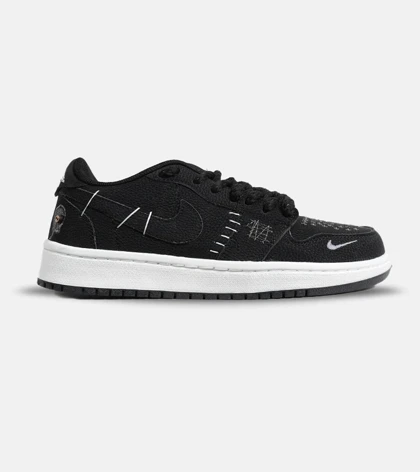کفش کتانی مردانه و زنانه مشکی سفید نایک NIKE jordan Vodoo