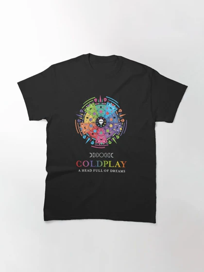 تیشرت گروه موسیقی ColdPlay | تیشرت کلدپلی طرح lklkoih<>coldplay band کد 158626