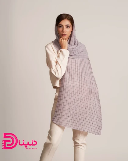 شال پلیسه مربعی تابستانه