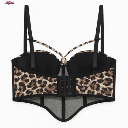 ست شورت و سوتین زنانه ماییلدا مدل اسفنجی نیم جک پایه بلند هارنس دار کد 5460-813