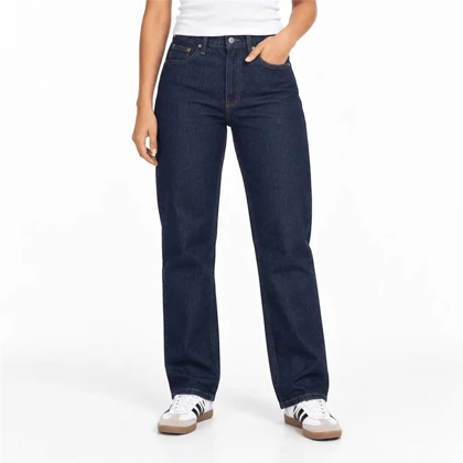 شلوار جین راسته سرمه ای زنانه تولید پاکستان