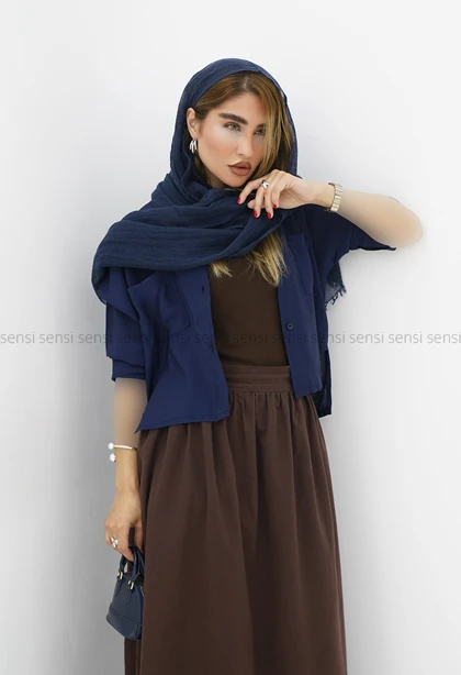 شومیز زنانه بغل چاک پری کد1006025