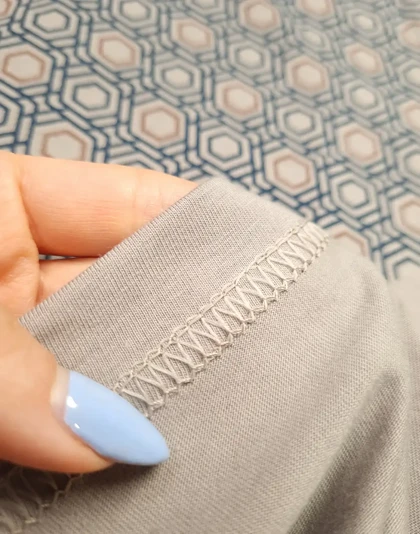 ست راحتی نیم آستین مردانه طرح 6 ضلعی سیلکا