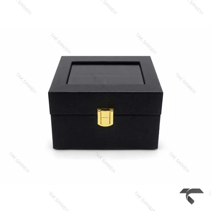 جعبه ساعت ست 2 تایی مشکی چرمی Watches-Box-Set-10778-S