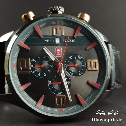 ساعت مچی مردانه اورجینال موتور ژاپن برند مینی فوکوس سه موتور مدل Mf0016G.01 بند چرم