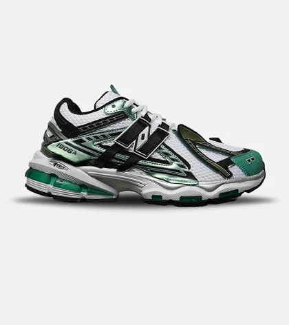 کفش کتانی مردانه و زنانه سفید سبز مشکی New Balance 1906R مدل 8371
