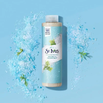 شامپو بدن کرمی شاداب‌کننده اس تی.ایوز, مدل Sea Salt & Pacific Kelp مناسب انواع پوست حجم 650 میلی‌لیتر