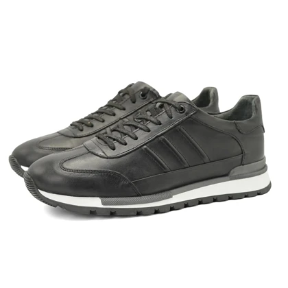کفش کتانی چرم طبیعی مردانه لاما مدل 0154 _ Flat shoes