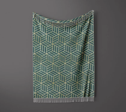 شال مبل ریش دار sofa shawl 77