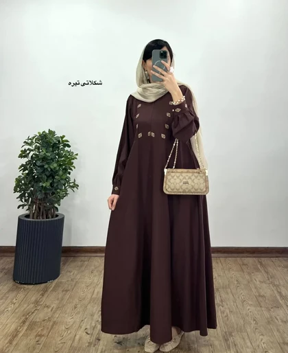 مانتو عبایی گلدوزی محنا 2