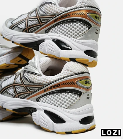 کفش کتانی مردانه سفید طلایی ASICS GT-2160