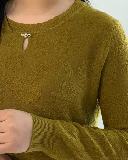 پلیور بافت طرح برجسته کد 5455