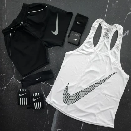 ست رکابی قهرمانی + شلوارک + جوراب + هدبند + مچ بند