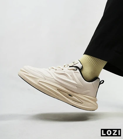 کفش کتانی مردانه کرم BERSHKA