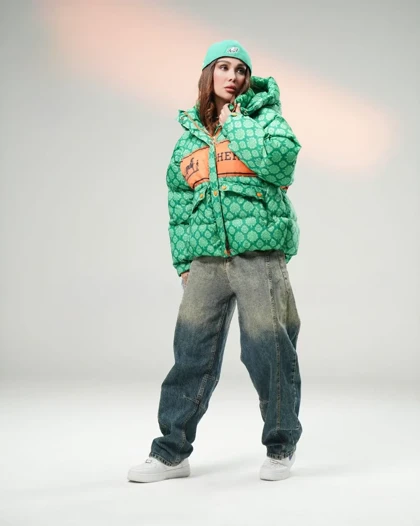 کاپشن زنانه طرح دار هرمس