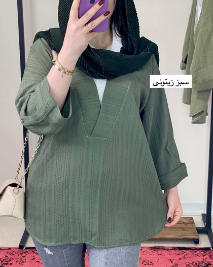 تونیک یقه دار کوک دوزی ساغر