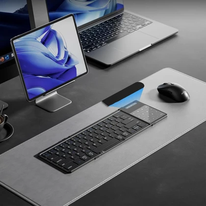 کیبورد بی‌سیم تاشو شارژی با تاچ پد Foldable Keyboard