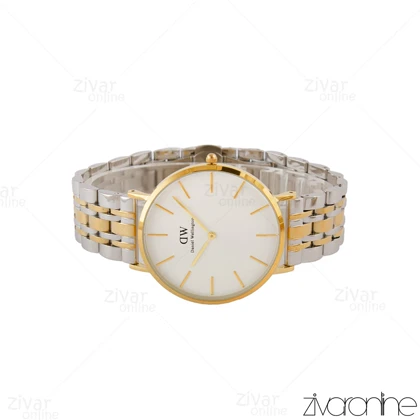 ساعت دنیل ولینگتون مردانه دورنگ طلایی صفحه سفید 105280