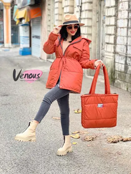 کاپشن کمرگت کیف دار