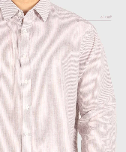 پیراهن مردانه لینن راه راه برند تیپ 5509