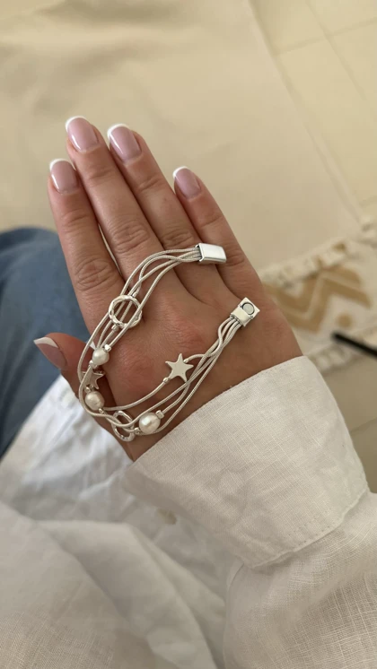 دستبند ستاره و موروارید