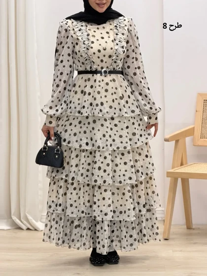 4241-پیراهن طبقه‌ای رز