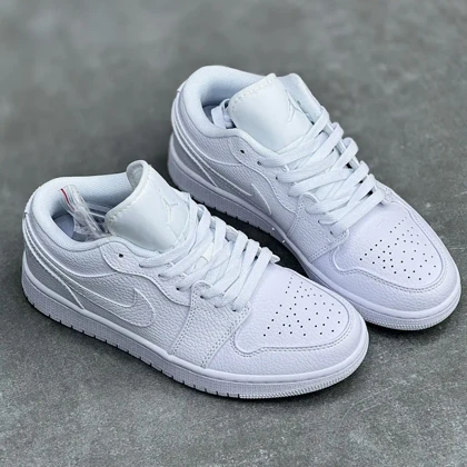کفش نایک ایر جردن وان لو تمام سفید Nike Air Jordan 1 Low Triple White