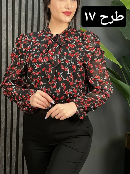 شومیز آستین پف کد 1643