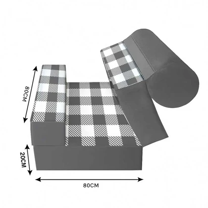 کاناپه تخت شو یک نفره چهارخونه شطرنجی مدل M1152