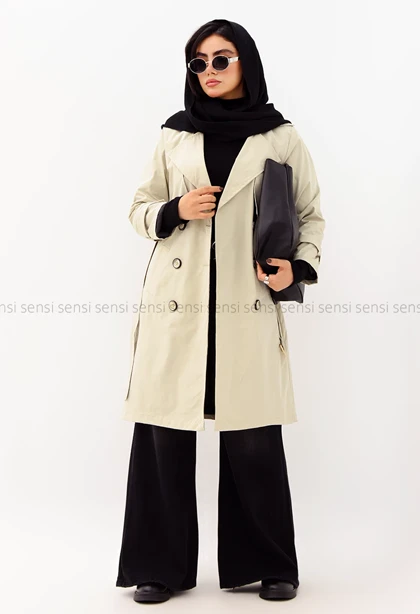 بارانی بلند6دکمه آستر دار @@کد1004760