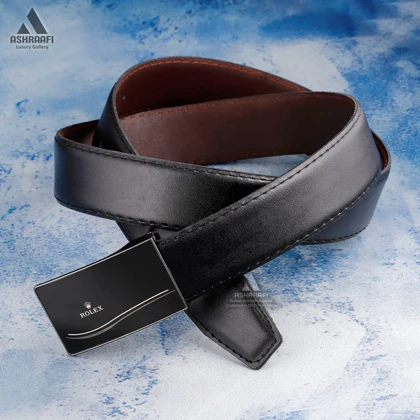 کمربند چرم مردانه Rolex Leather Ratchet Belt BL64