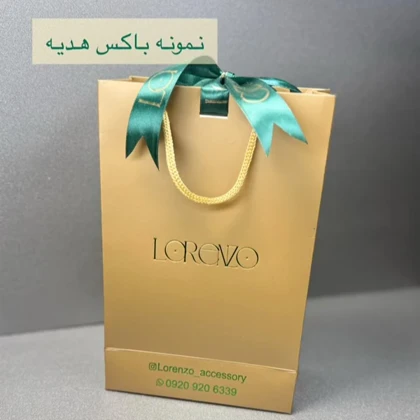 ست هدیه مردانه کراوات و دستمال جیب لورنزو کد 8084