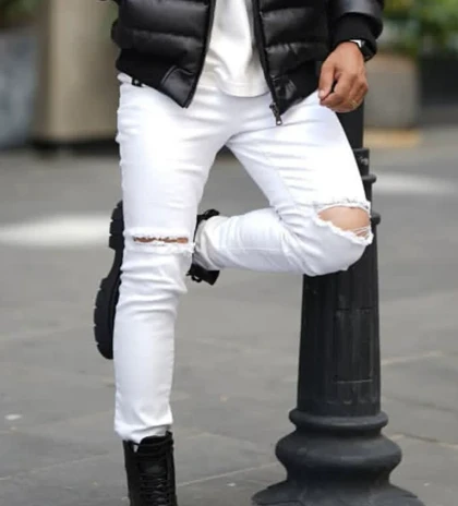 شلوار جین زانو زاپ