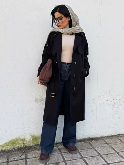 ترنچ کت بارانی آستردار شیدا