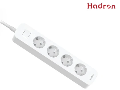 چند راهی برق ارت دار چهار سوکت هادرون Hadron P24 4 AC Way Power Strip 16A