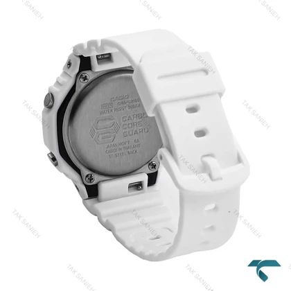 ساعت جیشاک زنانه GMA-S2100 سفید صفحه مشکی G-shock-6414-L